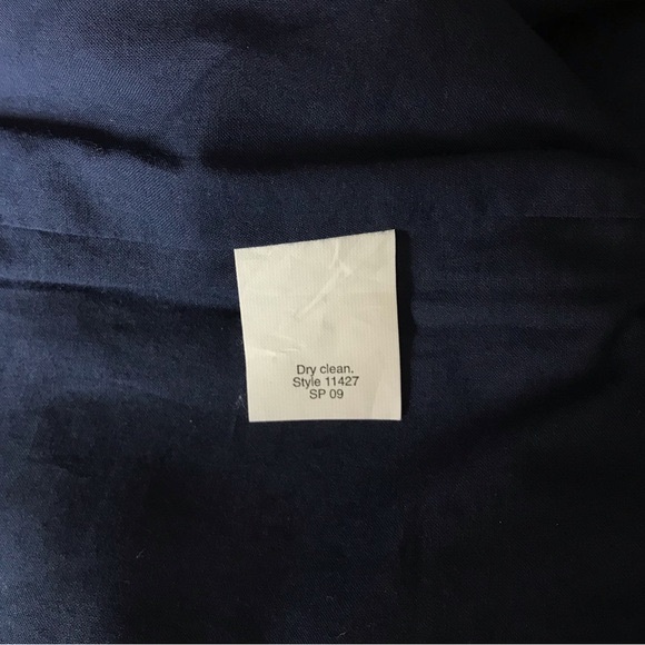 J. Crew navy blue cotton sleeveless back zip lined shift dress size 6 in EUC - Picture 15 of 15